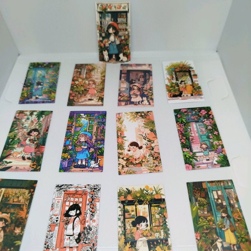 Stickers new, pack of 25 with girls and cats
