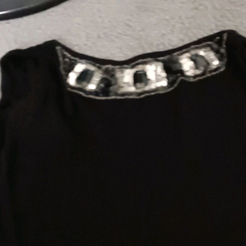 Black long blouse or dress Zara medium with sequins, like new