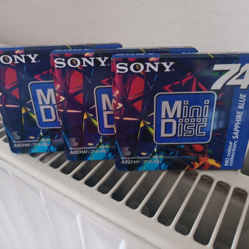 Sony MDW-74A1 MiniDisc Sapphire Blue sealed, new