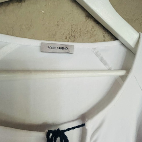 Fiorella Rubino blouse like new, white and blue, medium to large
