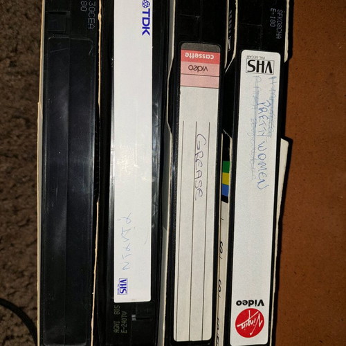 Video cassettes used, pack of 70 with Greek, foreign and children’s content