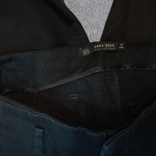 Zara cotton black pants XS used