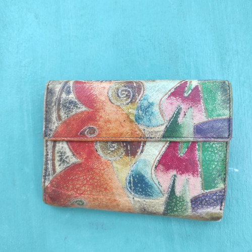Wallet colorful leather used