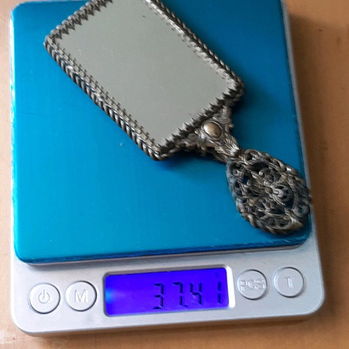 19th Century Hand Mirror used with Filigree Technique