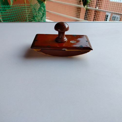 Vintage wooden blotter used with stains and marks