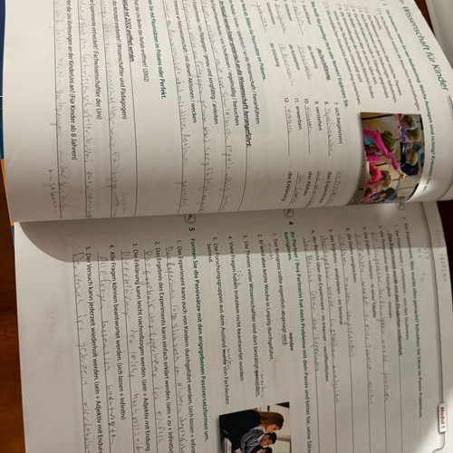 Aspekte neu b2 German language book used, written with pencil