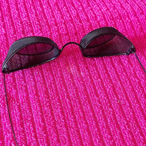 English Railway Glasses used, circa 1860 with original leather case