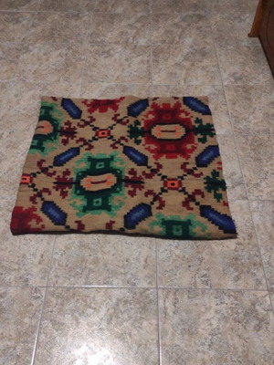 Woolen pillowcase on loom like new