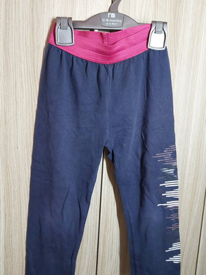 Children's leggings with elastic used for 6 years blue and pink