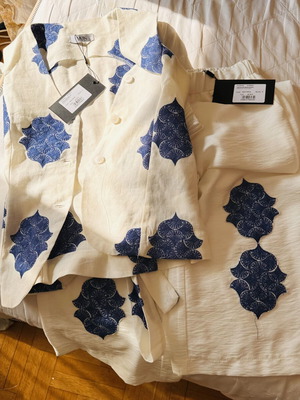 Pants and Top Set Matis new, white and blue