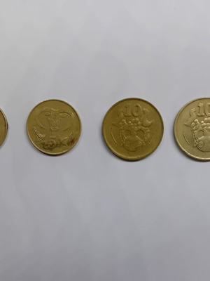 Cypriot coins used, set of 6 pieces