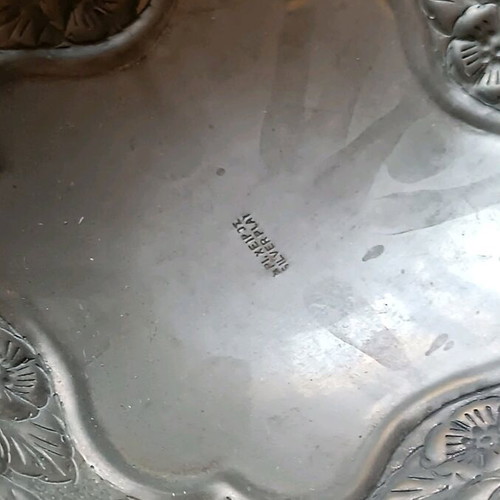Silver-plated handmade vintage vessel like new with hallmark