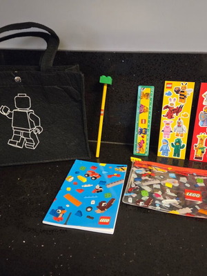 Lego stationery and bag new