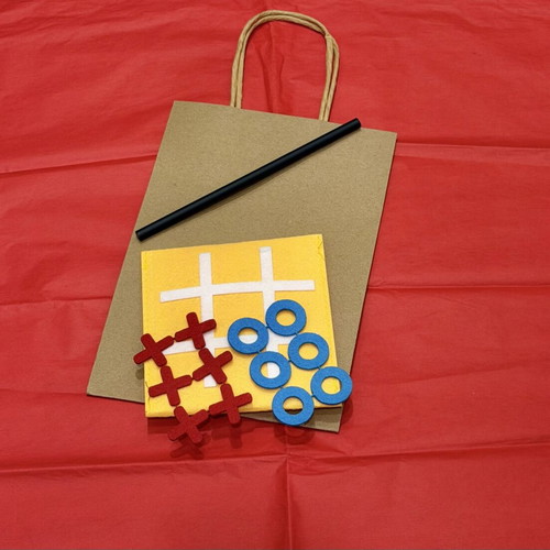 Party favors new with felt tic-tac-toe and colorful pencil