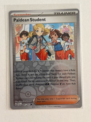 Pokémon Paldean Student Trainer Reverse Holo καινούργιο