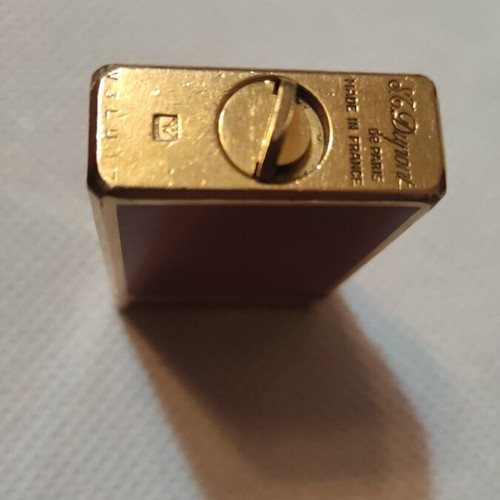 S.T.Dupont lighter like new, gold and red, refillable gas