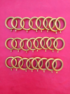 Brass curtain rings set of 24 pieces