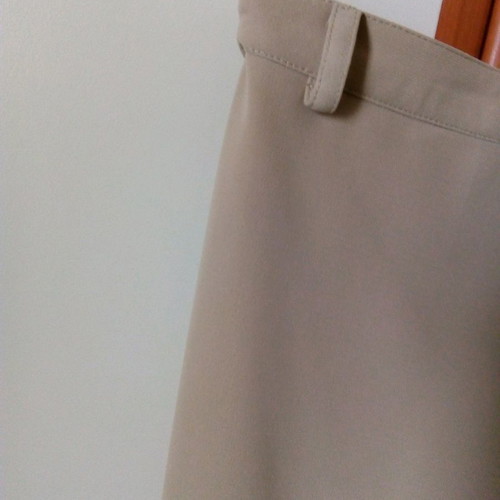 Beige pants used, size S, straight cut