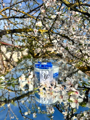 Handmade soy candle new with fresh linen, black orchidea, vanilla rose scents
