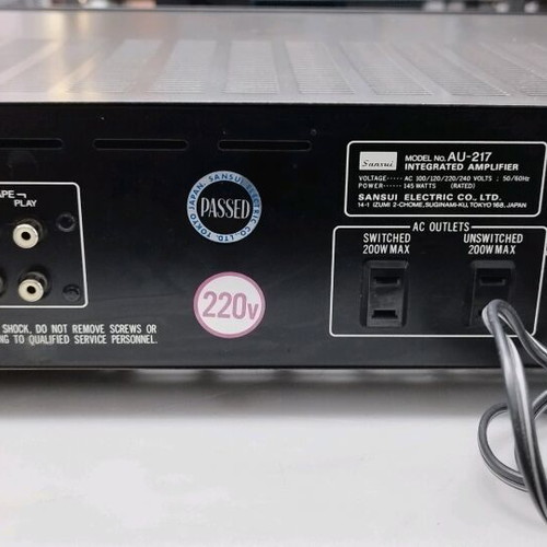 Sansui AU 217 sound amplifier used