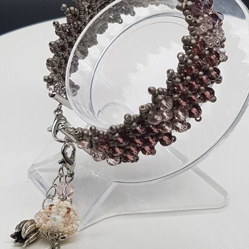 Handmade bracelet woven with TOHO glass beads new