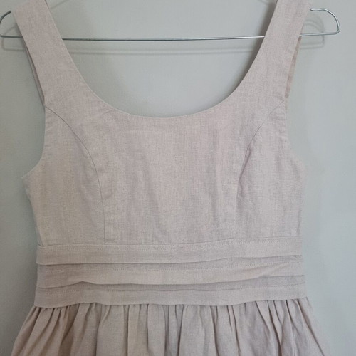 Madame Shoushou dress Small used, nude with floral detail