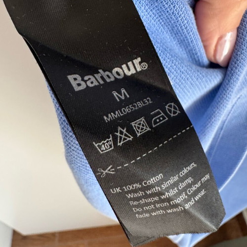 Barbour men's polo shirt size M like new, blue