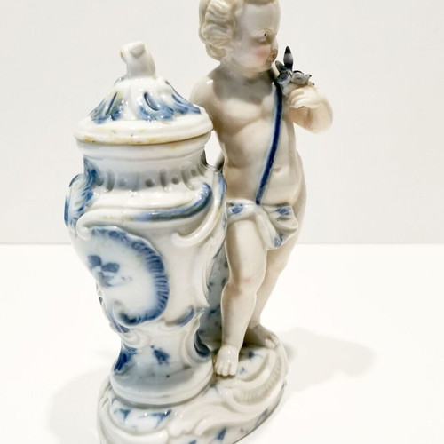 Johanson Roth Porcelain Cupid statue with amphora used