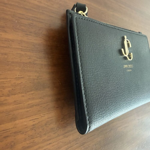 Jimmy Choo Black Leather Wallet like new with dust bag and certificate
