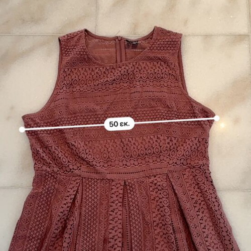Vero Moda Dusty Rose Lace Sleeveless Dress XL like new
