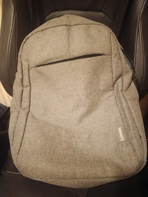 Lenovo laptop backpack used, gray