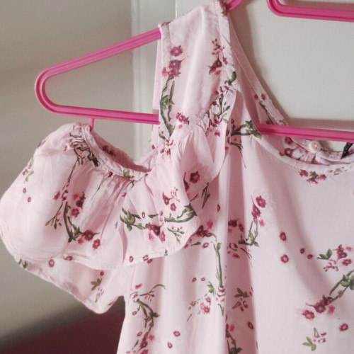 Viscose blouse, pink, XL