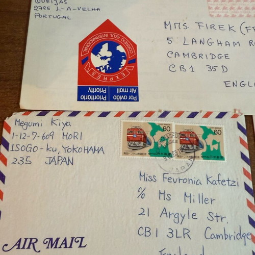 Old postal mail used collection