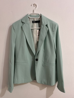 Zara Mint Green Tailored Blazer, Size EUR 40 / US 8