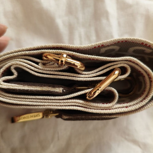 Bonendis leather shoulder bag, dark brown