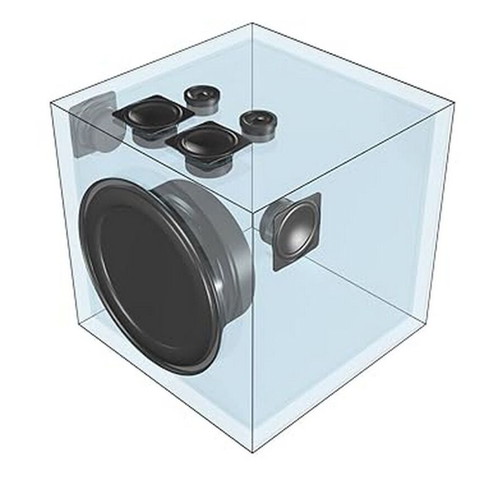 Crystal Acoustics Cuby 7 speaker and Teevy Bar soundbar