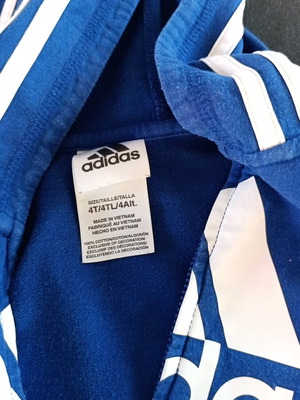 Adidas sweatshirt used, blue, 4 years old