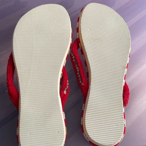 All season sandals unused, size medium, terry material