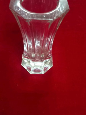 Crystal vase new, 13 cm height, 7 cm diameter