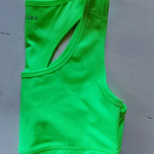 Lefties sports bra size L like new, green