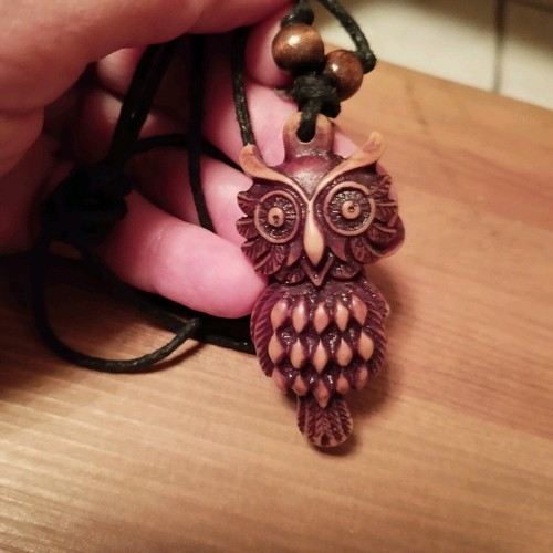 Boho owl necklace used in excellent condition