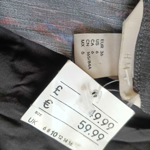 H&M Dress new, size S, gray and pink