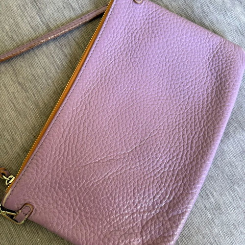 Gianni Chiarini lilac leather crossbody bag clutch