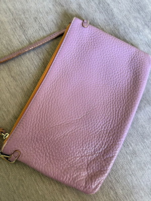 Gianni Chiarini lilac leather crossbody bag clutch