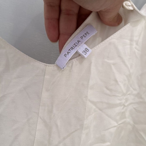 Patrizia Pepe dress used, size XS, white with wear and stain