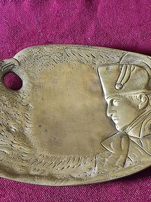 Bronze French Plate with Napoleon Motif used, circa 1870