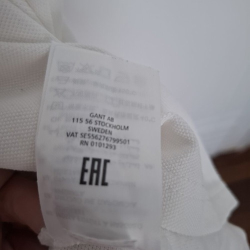 Gant men's T-shirt XL white with pocket like new