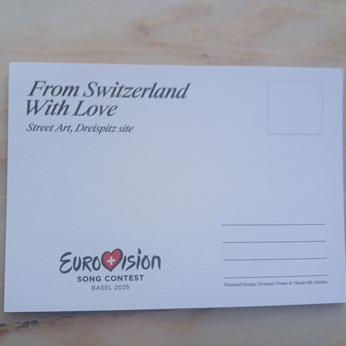 Eurovision 2025 postcard new from Basel