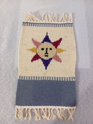 Handmade woven wall hanging new, loom woven, size 36×18