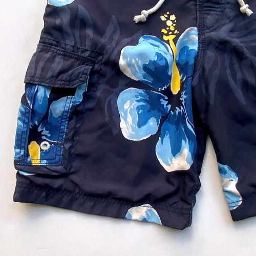 Abercrombie & Fitch Boys' Swim Shorts XL Dark Blue Floral like new